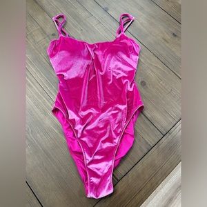 Victoria Scecret Pink Velvet One - Piece Bathing Suit